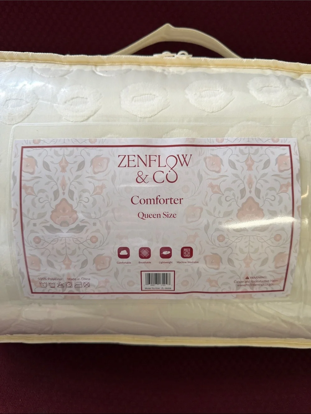 Cream Comforter - Queen Size